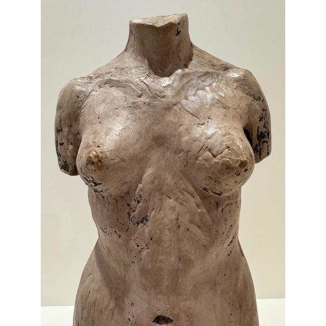 1960s Larry Mohr Signed Ceramic Figurative Torso Sculpture Modernist Female Form For Sale - Image 9 of 11