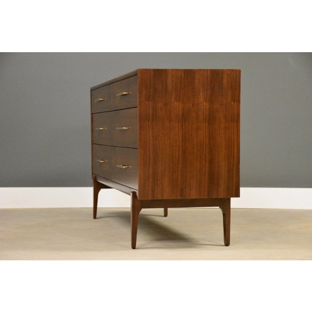 1960s Refinished Walnut Long Dresser by Ramseur For Sale - Image 4 of 11