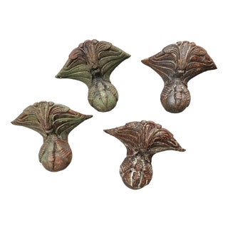 Art Nouveau Cast Iron Bathtub Legs with Eagle Claw Design, Set of 4 For Sale