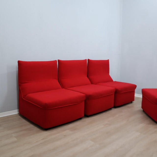 Antonio Citterio Vintage Baia Modular Lounge Armchairs by Citterio & Nava for B&B Italia, 1970s, Set of 4 For Sale - Image 4 of 17