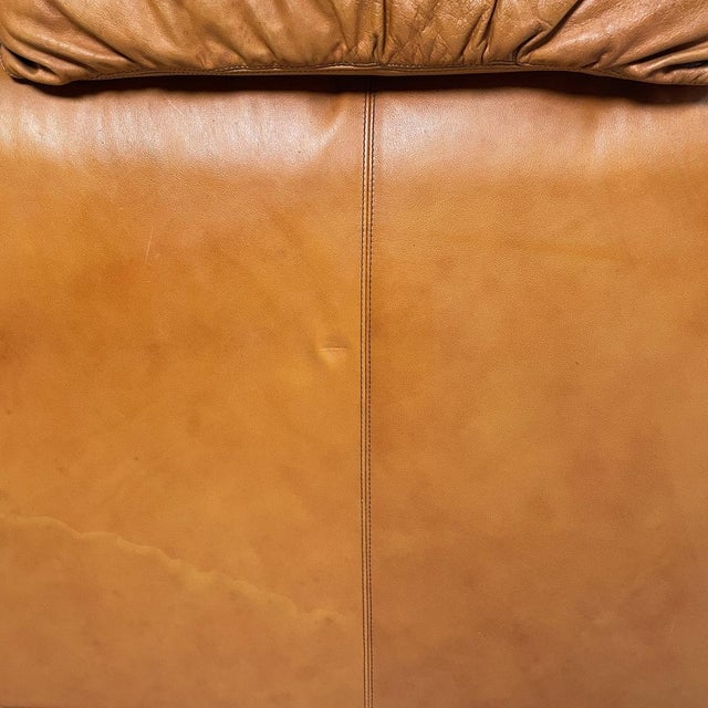 Italian Modern Brown Leather Armchairs, 1970s, Set of 2 For Sale - Image 16 of 18