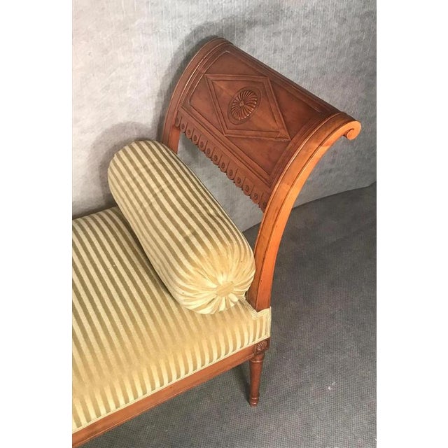 Neoclassical Daybed, France 19th century Unique Neoclassical daybed, the slightly bent armrests are decorated with hand-...