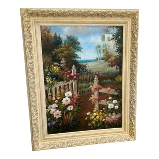 Beautiful Large Vintage Painting For Sale