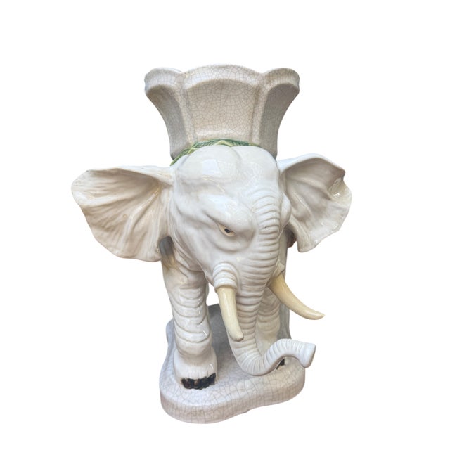 Chinoiserie Late 20th Century Chinoiserie / Palm Beach Elephant Plant Stand For Sale - Image 3 of 12