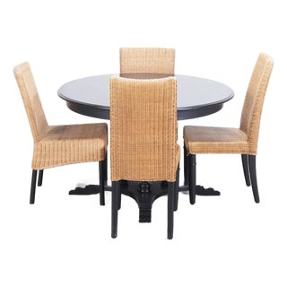 Pottery Barn Pedestal Dining Set of 5 For Sale