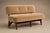 Brazilian Modern Sofa in Imbuia Wood and Champagne Camel Mohair, Cimo, Brazil, 1950s For Sale - Image 16 of 18