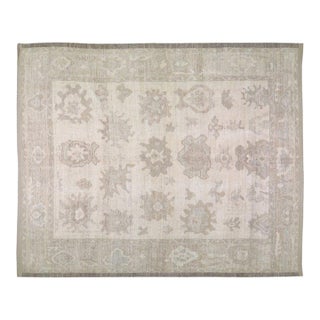 Turkish Wool Oushak Hand Knotted Rug,12'5"X15'1" For Sale