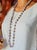 Vintage Art Deco Chinese Hand-Painted Floral Porcelain Necklace, 1930s, 41" For Sale - Image 4 of 9
