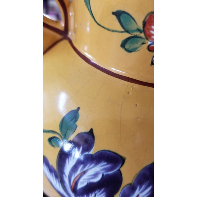 Vintage French Faience Wine Jug For Sale - Image 11 of 13
