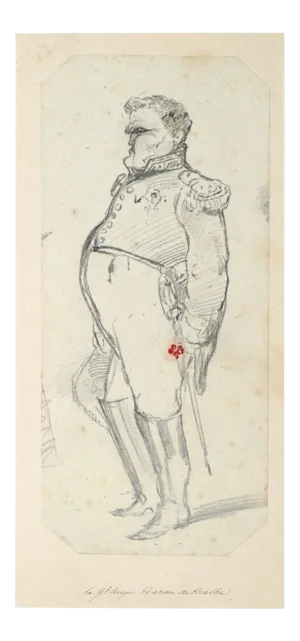 Etienne Omer Wauquier, The General….baron De Brielhe, Pencil, Mid-19th Century