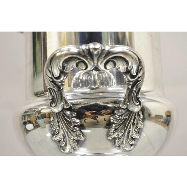 Late 20th Century English Regency Style Silver Plated Engraved Champagne Chiller Ice Bucket For Sale - Image 4 of 12