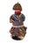 Superb large Rare African fertility doll decorated with multiple layers of trade glass beads and cowrie shells, minor...