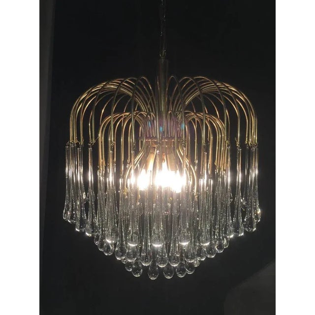 Venini Murano Chandelier in the Style of Venini, 1960s For Sale - Image 4 of 9
