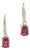 Diamond Rubellite Tourmaline Earrings 14k Gold 2.05 Tcw Certified For Sale