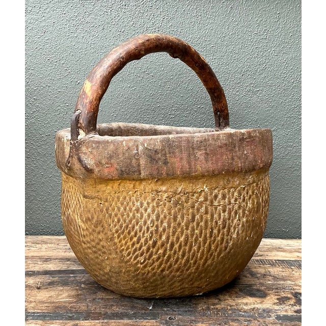 Vintage 19th Century Chinese Rice Basket For Sale - Image 4 of 12
