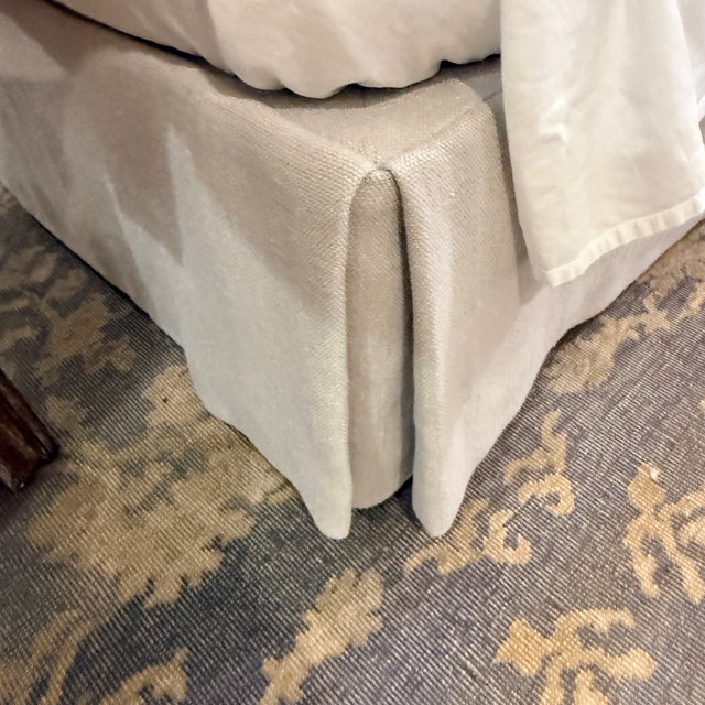 Blue King Size Rogers & Goffigon Fully Upholstered Bed For Sale - Image 8 of 15