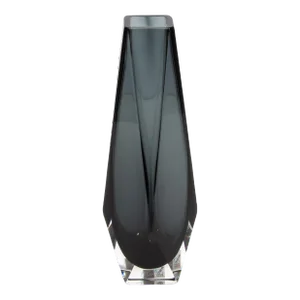 Hand Blown Murano Goccia Vase in Grey Small