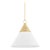 Mitzi Mica 1-Light Aged Brass Pendant with Rattan Accent, Large For Sale