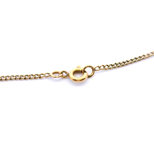 White Early 20th Century 18k Mother Maria Pendant W/ 14k Yellow Gold Chain For Sale - Image 8 of 12