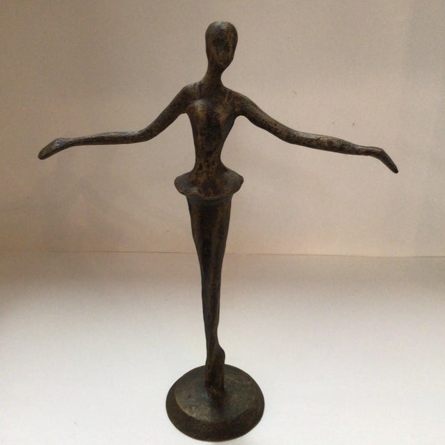 Vintage Cast Bronze Abstract Ballerina Figure For Sale - Image 13 of 13