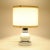 Mid-Century Modern Vintage White and Chrome Table Lamp from Massive, 1970s For Sale - Image 3 of 8