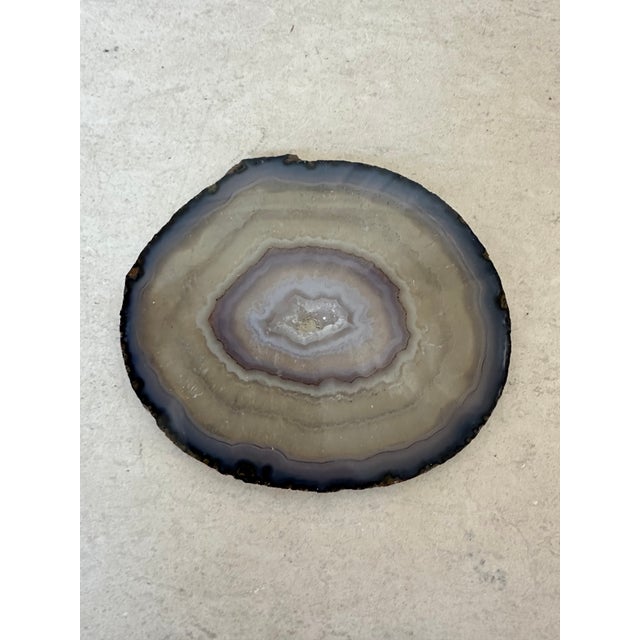 1970s Vintage 1970’s Natural Brazilian Agate Chalcedony Stone Coasters - Set of 4 For Sale - Image 5 of 12