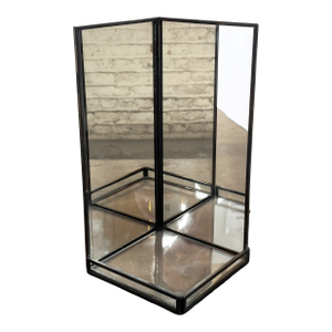 Vintage Style Mirrored Display Box With Glass Bottom
