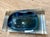Striking Murano glass ashtray designed by Flavio Poli, featuring a sculptural rectangular form with a deep oval well. Its...