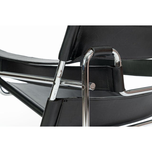 Vintage Mid Century Black Wassily Chair by Marcel Breuer (Attr.) 1970s For Sale - Image 15 of 16