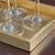 Transparent Vintage Hand-Blown Cordial / Liqueur Glasses & Giltwood Tray For Sale - Image 8 of 13