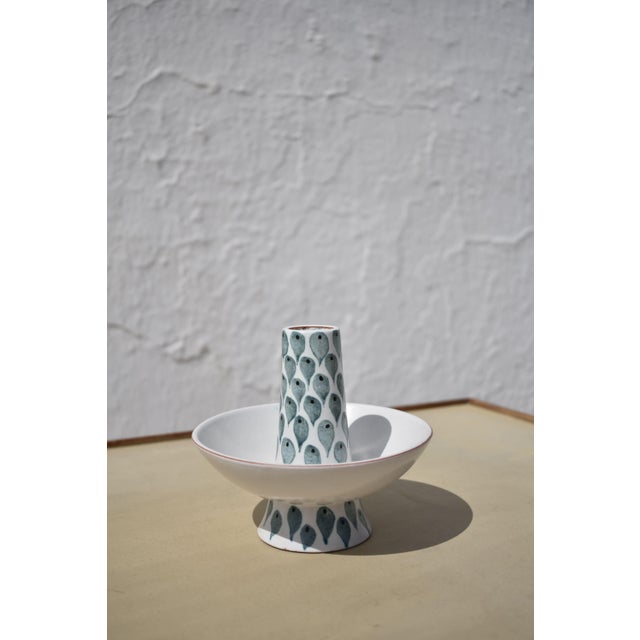 Gustavsberg Ceramic Candlestick by Stig Lindberg for Gustavsberg, 1950s For Sale - Image 4 of 4