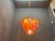 Glass Murano Amber and Lavender Glass Shell Chandelier, Italy 1980s For Sale - Image 7 of 15
