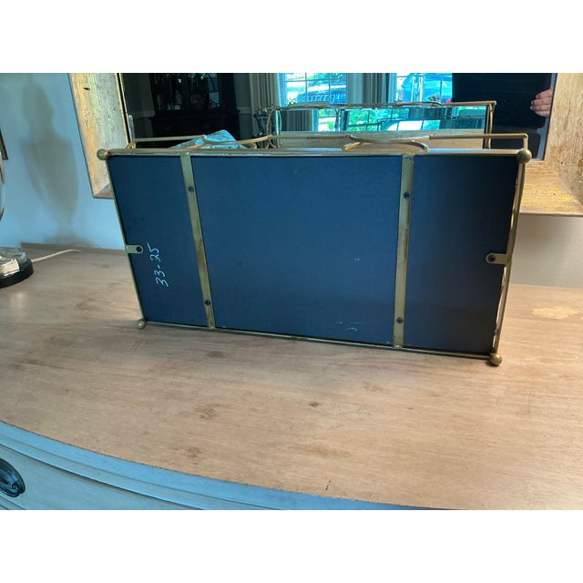 1990s Mid-Century Modern Footed Brass Vanity Tray For Sale - Image 5 of 6
