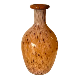 Large Art Glass Amber Speckled Jug Shaped Vase