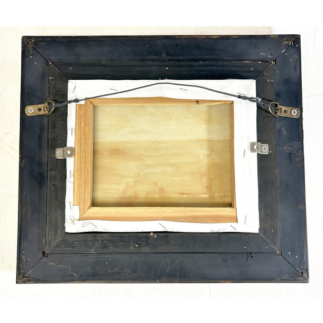 Original Signed Framed Oil Painting on Canvas Depicting a Beach Day For Sale - Image 14 of 15