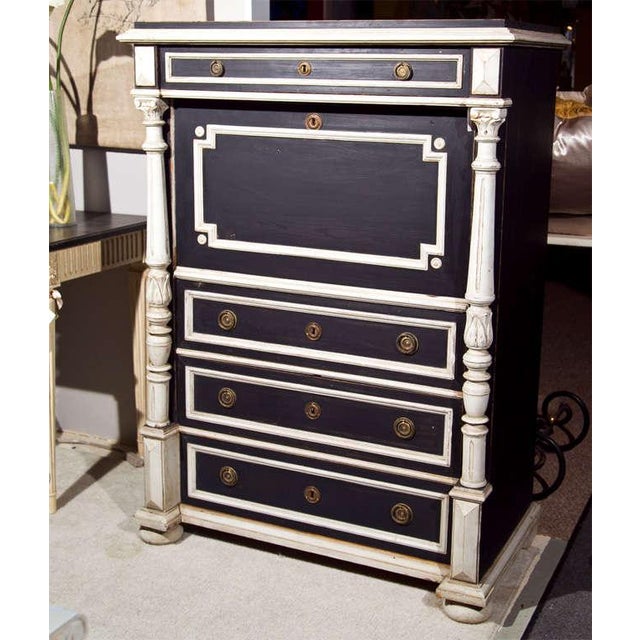 Swedish Gustavian Style Secretary Drop-Front Desk | Chairish