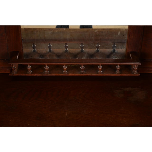 Wood Antique French Renaissance Monumental Ornate Carved Oak Sideboard or Bar Cabinet, Circa 1890s For Sale - Image 7 of 13