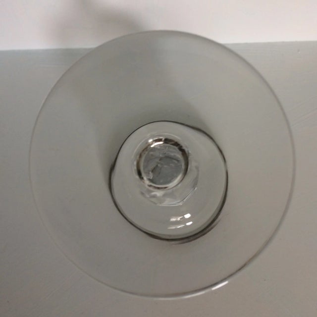 Vintage Double Line Platinum Rim Crystal Wine Glasses - a Pair For Sale In Sacramento - Image 6 of 13