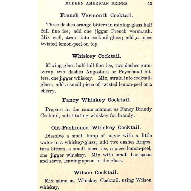 Traditional "Modern American Drinks: How to Mix and Serve All Kinds of Cups and Drinks" 1900 Kappeler, George J. For Sale - Image 3 of 11