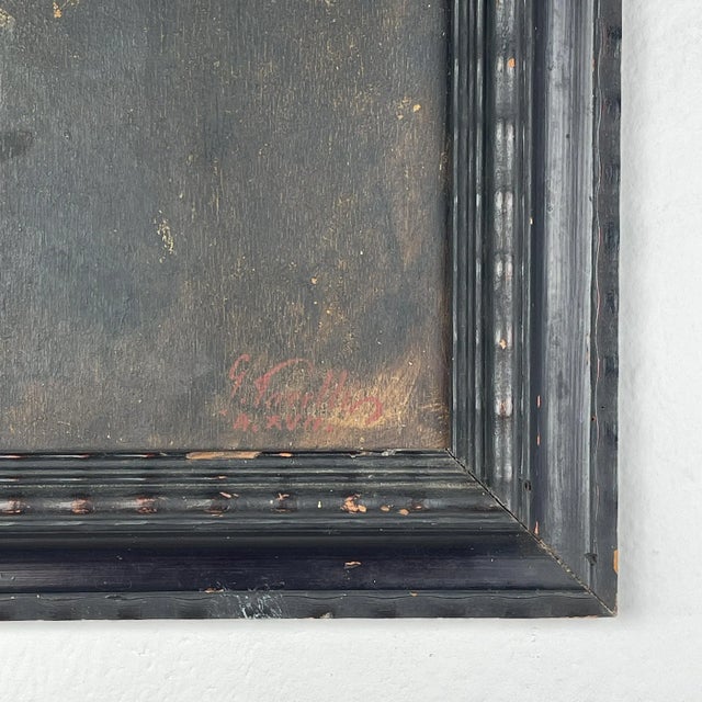 Portrait Man in a Suit, Late 19th Century, Oil on Plywood For Sale - Image 4 of 10