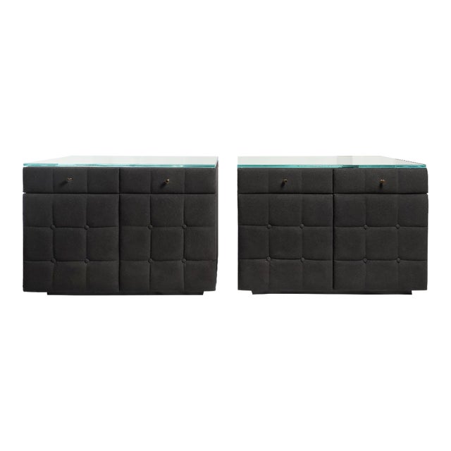Nyc Designer Custom Made Modern Nightstands - a Pair For Sale