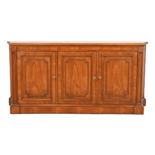 Kindel Furniture French Regency Louis XVI Cherry Wood Sideboard or Bar Cabinet, Circa 1960s For Sale