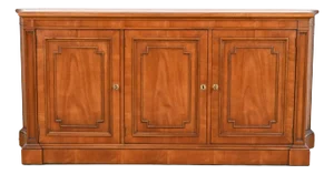 Kindel Furniture French Regency Louis XVI Cherry Wood Sideboard or Bar Cabinet, Circa 1960s