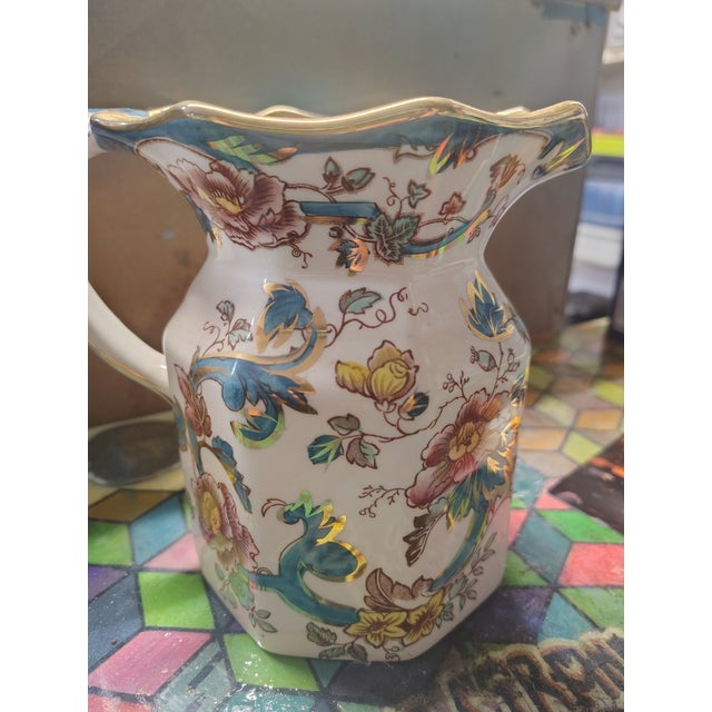 Large 1970s Vintage English Ceramic Hand Painted Custard Jug For Sale In Los Angeles - Image 6 of 8