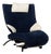 Solo 699 Lounge Chair in Blue and Cream Alcantara Fabric from WK Wohnen For Sale