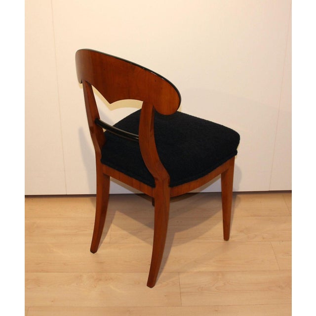 Wood Biedermeier Cherry Veneer Shovel Chair, South Germany, 1820s For Sale - Image 7 of 15