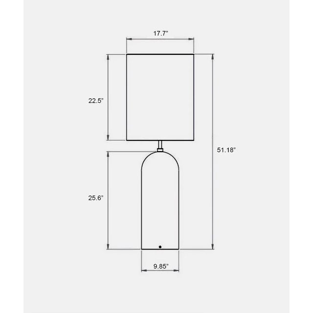 Gravity XL High' Floor Lamp for Gubi in Black Marble For Sale In Los Angeles - Image 6 of 13