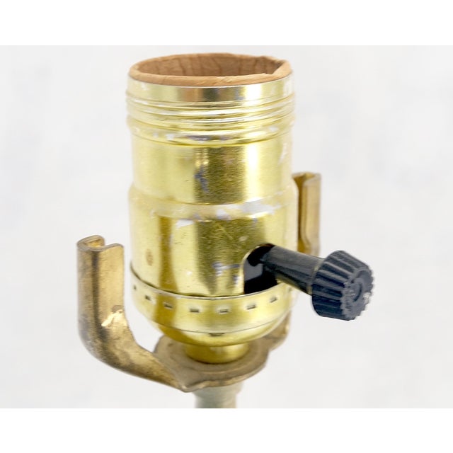 Pair of Large Porcelain Ceramic Dancing Very Fine Figurines Table Lamps MINT! For Sale - Image 4 of 17