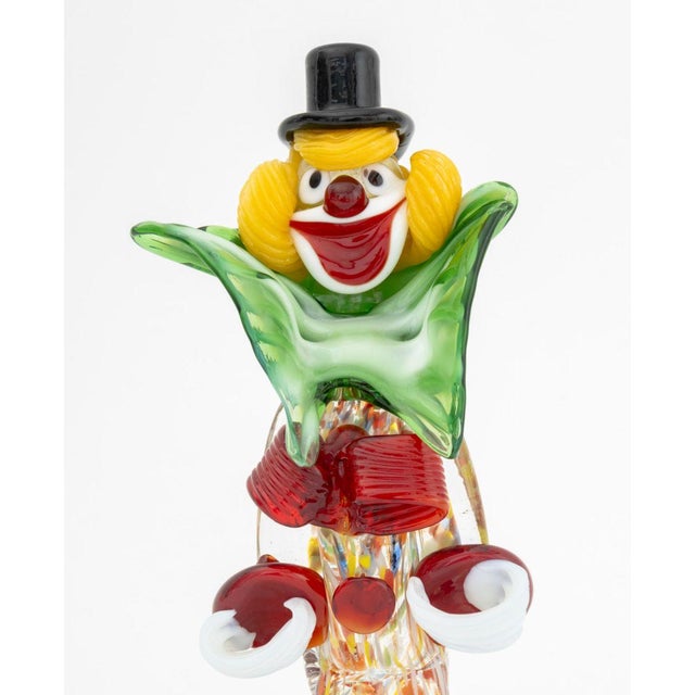Murano Art Glass Clown Sculptures, 2 For Sale - Image 10 of 17