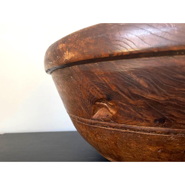 Large Antique American Burl Bowl For Sale - Image 4 of 17